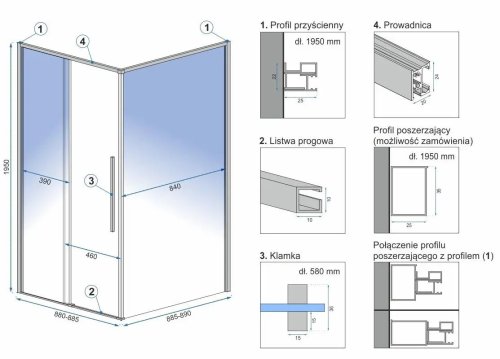 Душевая кабина REA Solar Black 90х90 REA-K6412