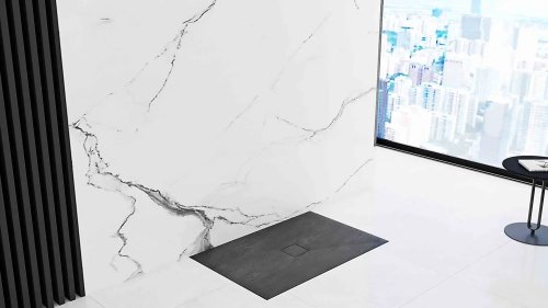 Душевой поддон REA Black Stone 80x120 REA-K9602