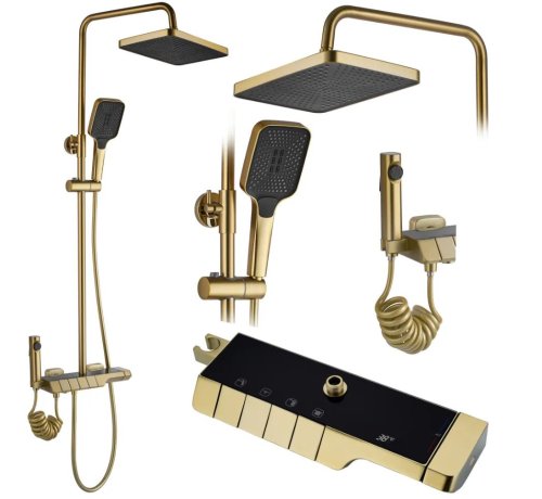 Душевая система REA Rob Brushed Gold REA-P6623