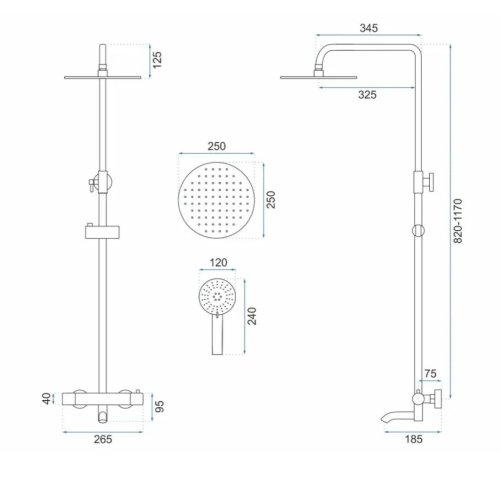 Душова система REA Lungo Rose Gold REA-P6606