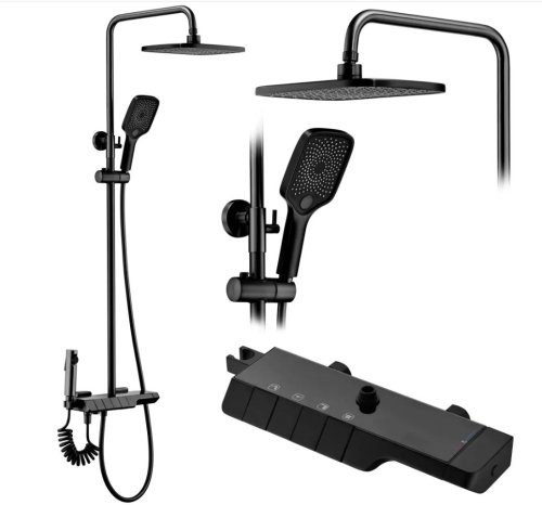 Душевая система REA Rob Black REA-P6627