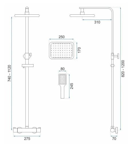 Душова система REA Tom Gold REA-P7102