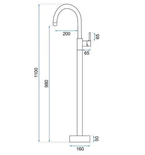 Смеситель для умывальника REA Ortis Gold REA-B4890