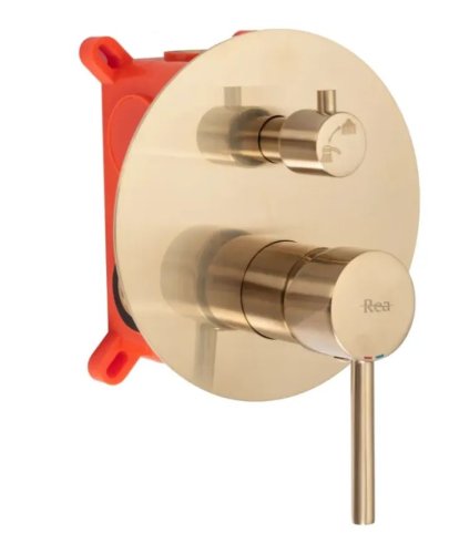 Смеситель скрытого монтажа REA Lungo Brushed Gold + Box REA-B7503