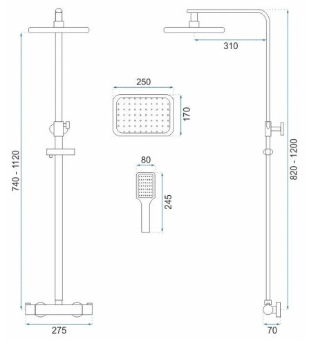 Душевая система REA Tom REA-P7101