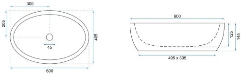 Умывальник REA Meryl Black/Gold REA-U8811