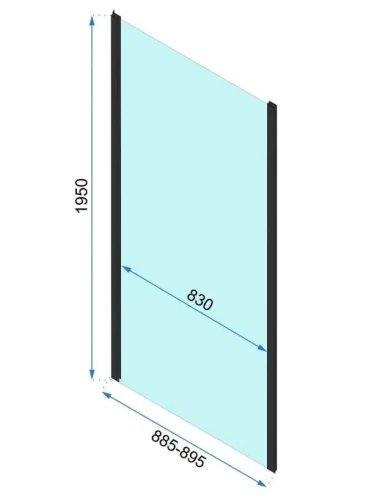 Боковая стенка (модуль) REA Rapid 90x195 REA-K6422
