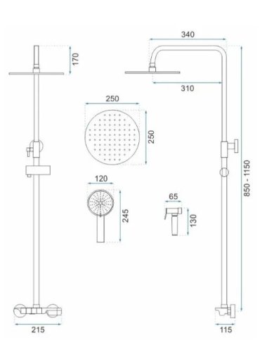 Душевая система REA Max Chrome REA-P6616