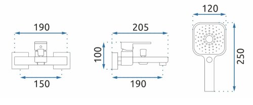 Змішувач для ванни REA Orix Gold REA-B5134