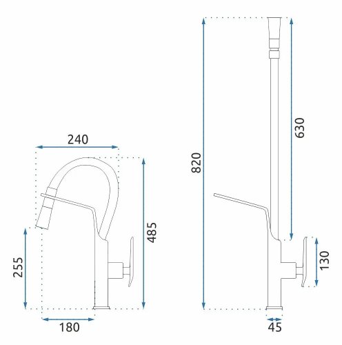 Смеситель для кухни REA Castor Black Mat REA-B6935