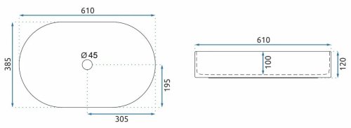 Умывальник REA Nadia Black Matt REA-U1062