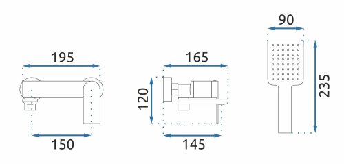 Смеситель для ванны REA Storm Gold REA-B9985