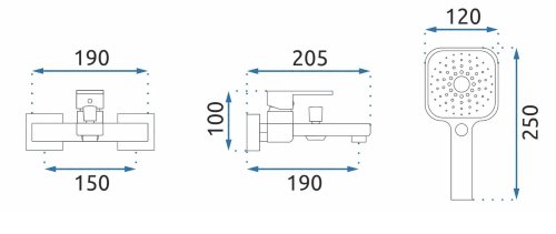 Смеситель для ванны REA Orix Black REA-B5133