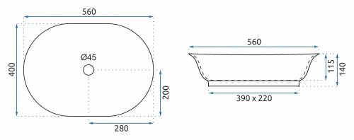 Умивальник REA Roma REA-U5600