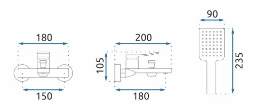 Змішувач для ванни REA Soul Black REA-B9997