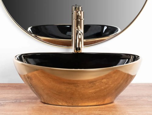 Умывальник REA Sofia Black Gold REA-U4527