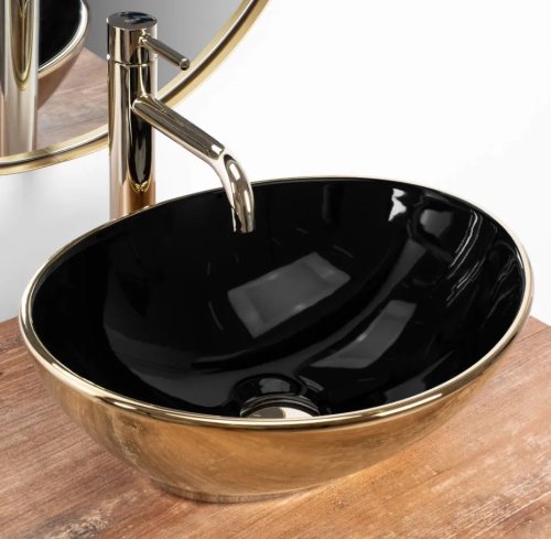 Умывальник REA Sofia Black Gold REA-U4527