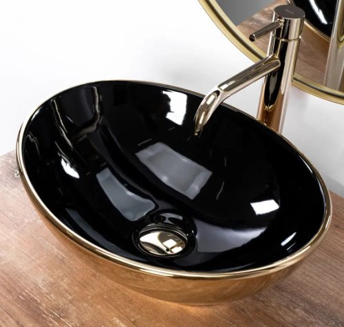 Умывальник REA Sofia Black Gold REA-U4527