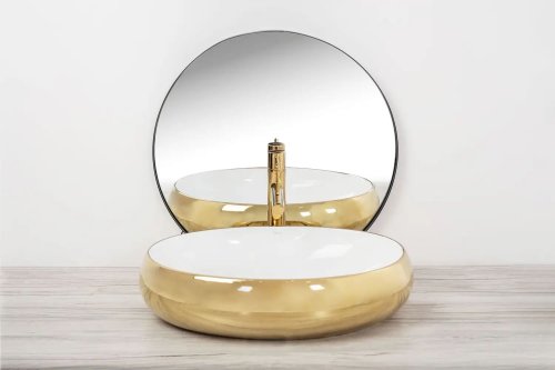 Умывальник REA Melania White/Gold REA-U1050