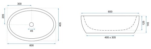 Умывальник REA Melania White/Gold REA-U1050