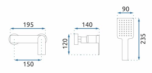 Смеситель для душа REA Storm Gold REA-B9984