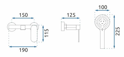 Смеситель для ванны REA Berg Chrome REA-B2037