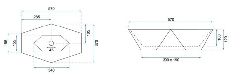 Умывальник REA Vegas Granit Shiny REA-U5602