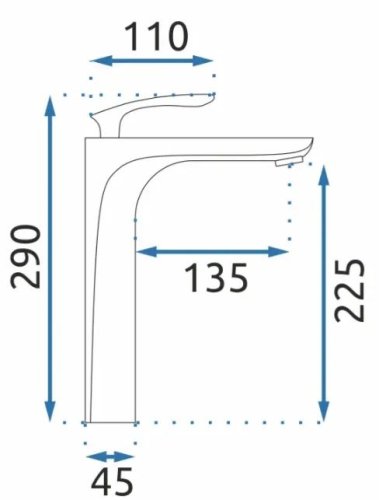 Змішувач для умивальника REA Orbit Black Gold REA-B2055