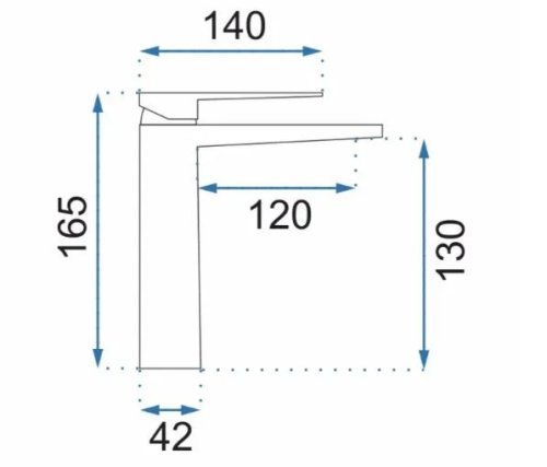 Смеситель для умывальника REA Parker Nikiel Brushed Low REA-B4811