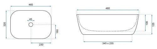 Умывальник REA Belinda Aiax Marmur REA-U6596
