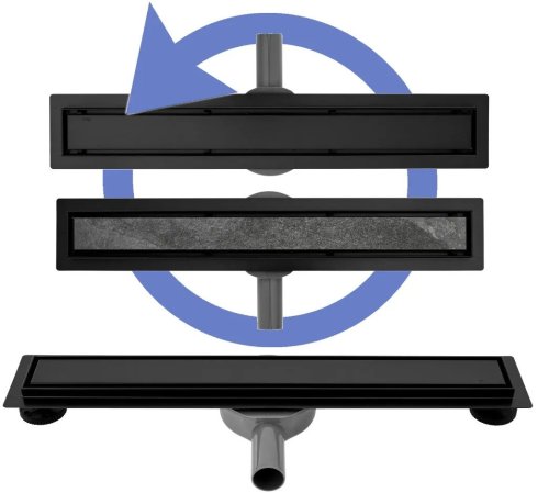 Трап для душа REA Neo Pro Black 2в1 50 см REA-G0999