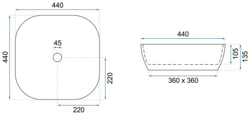 Умывальник REA Elena White Mat REA-U7911