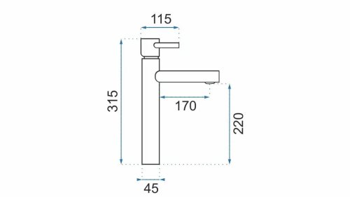 Змішувач для умивальника REA Tess Rose Gold REA-B8804