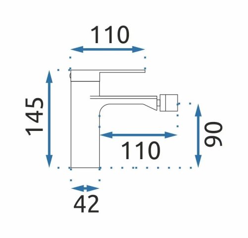 Смеситель для биде REA Storm Gold REA-B9982
