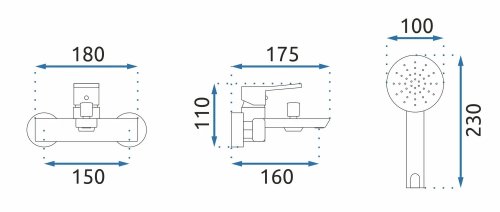 Смеситель для ванны REA Rusel Chrome REA-B2032