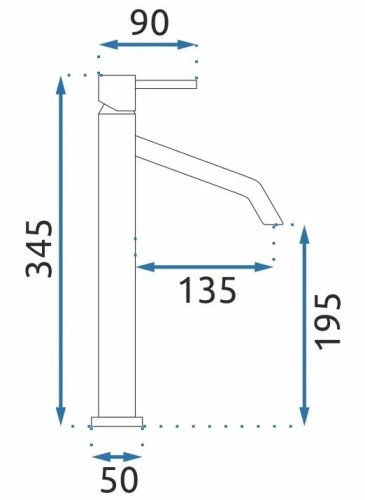 Смеситель для умывальника REA Level Black REA-B2047
