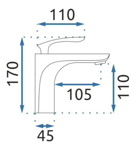 Смеситель для умывальника REA Orbit Black Gold REA-B2054