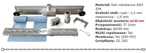 Трап для душа REA Greek 90 см REA-G0111