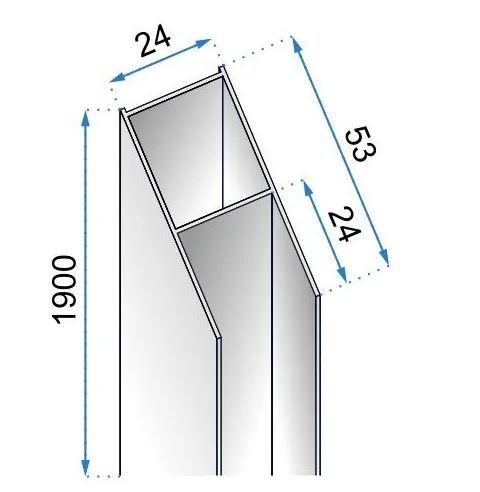 Подовжувальний профіль REA Molier Black REA-K6000