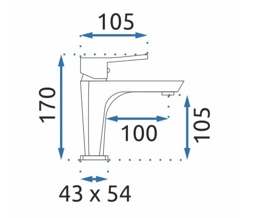 Смеситель для умывальника REA Rusel Chrome REA-B2031