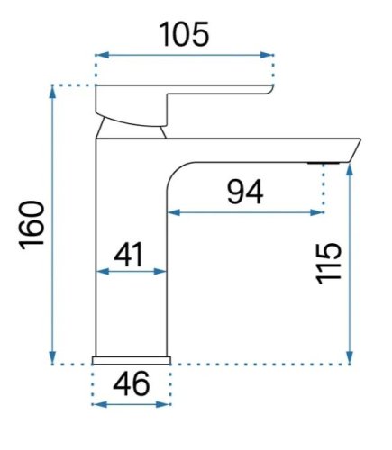 Змішувач для умивальника REA Argus Chrome REA-B6208