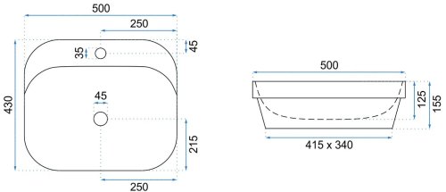 Умывальник REA Marika 50 REA-U9611