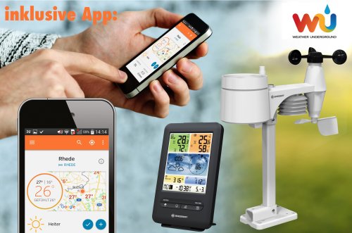 Метеостанція Bresser Weather Center 5-in-1 V WIFI Professional colour (7002585)