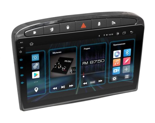 Штатная магнитола Incar DTA4-7004 для Peugeot 308 2007-2013, 408 2011+ Black