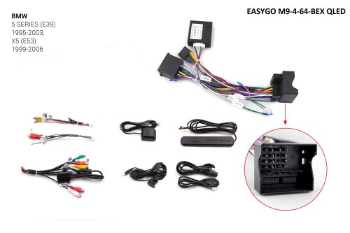 Штатная автомагнитола EasyGo M9-4-64-BEX QLED BMW 5 Series (E39) 1995-2003, X5 (E53) 1999-2006