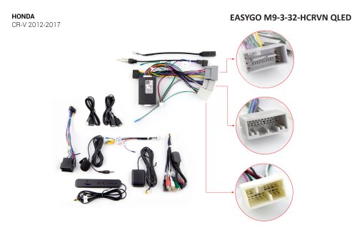 Штатная автомагнитола EasyGo M9-3-32-HCRVN QLED Honda CR-V 2012-2017