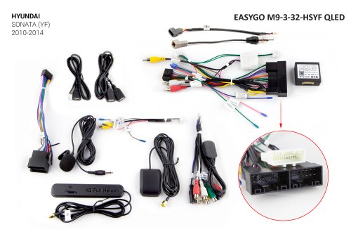 Штатная автомагнитола EasyGo M9-3-32-HSYF QLED Hyundai Sonata (YF) 2010-2014