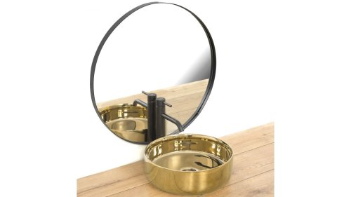 Умивальник (раковина) REA SAMI GOLD накладний золотий