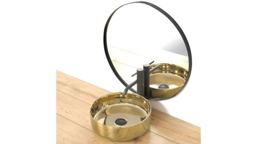 Умивальник (раковина) REA SAMI GOLD накладний золотий