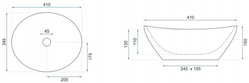 Умивальник (раковина) REA SOFIA AIAX MARMUR накладний білий
